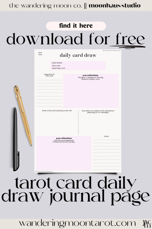 free tarot journal pages & canva templates!