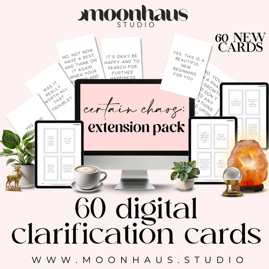 clarification cards: digital, printable, extension pack, for tarot & oracle readings