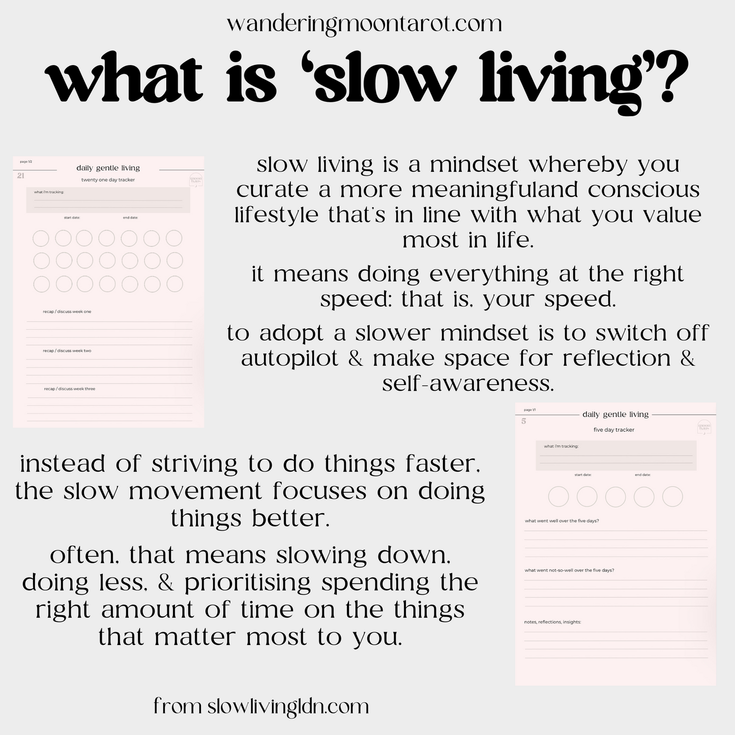 tracker pages for chronic pain & illness | slow living | spoonie journal slow living | PDF