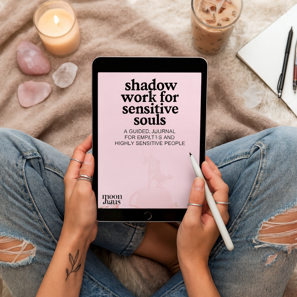 shadow work journal for empaths and highly sensitive people - guidebook, journal and workbook across 60 pages | printable digital PDF | for inner child work and trauma healing
