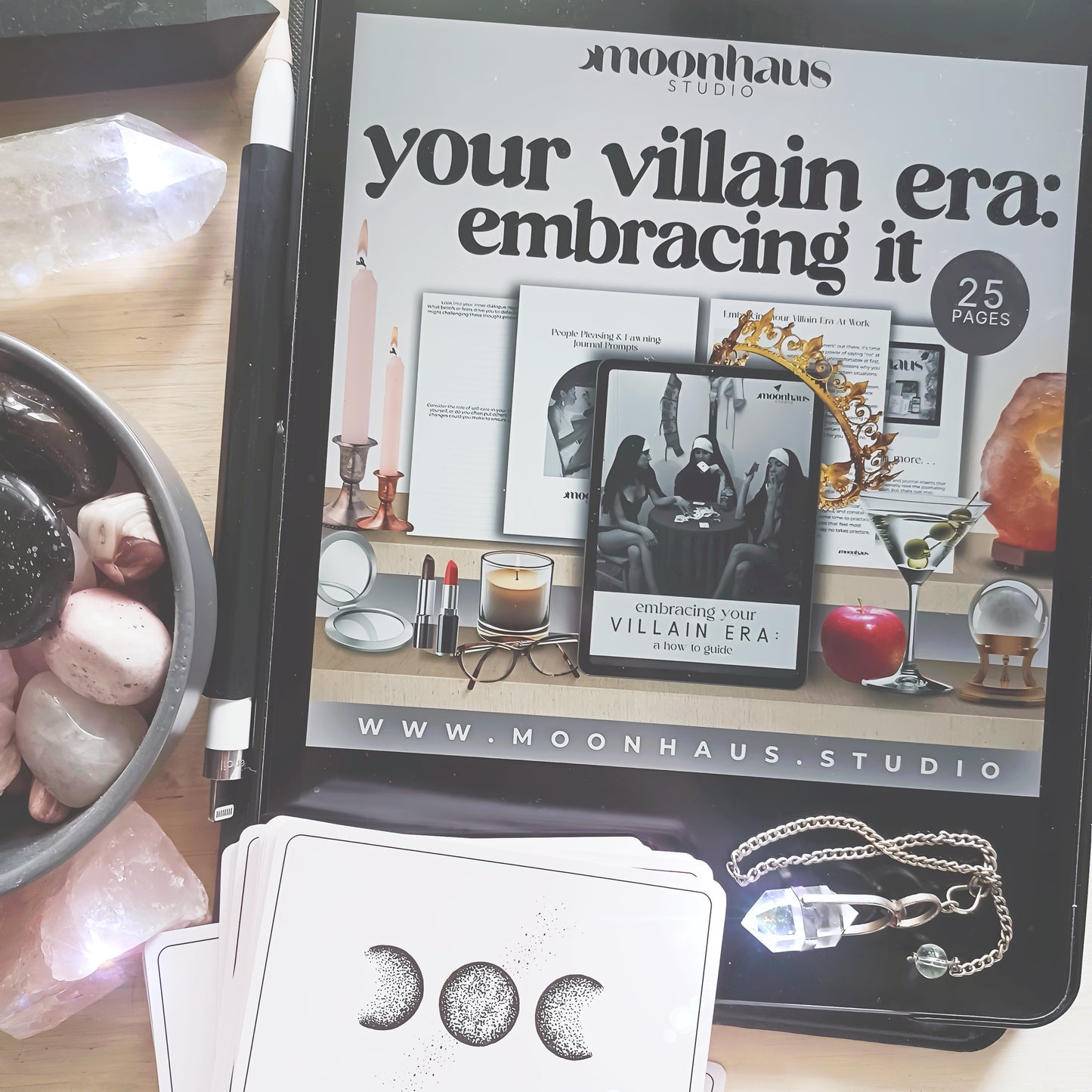 villain era journal: digital, printable PDF with journal prompts - anti-hero, shadow self, boundaries, confidence PDF