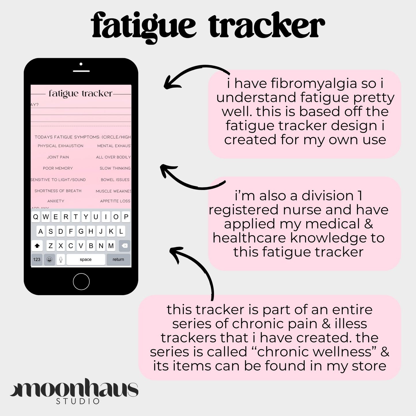 fatigue tracker PDF for chronic pain and illness, fibromyalgia, chronic fatigue syndrome, POTS, CRPS