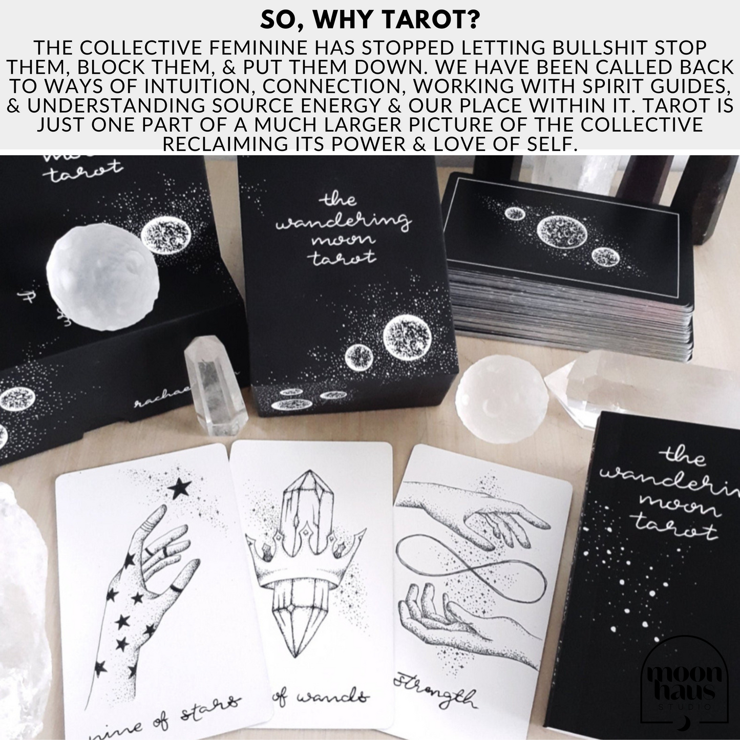 tarot cards: aesthetic tarot deck with guidebook | tarot reading & spreads | holographic & minimalist tarot card art