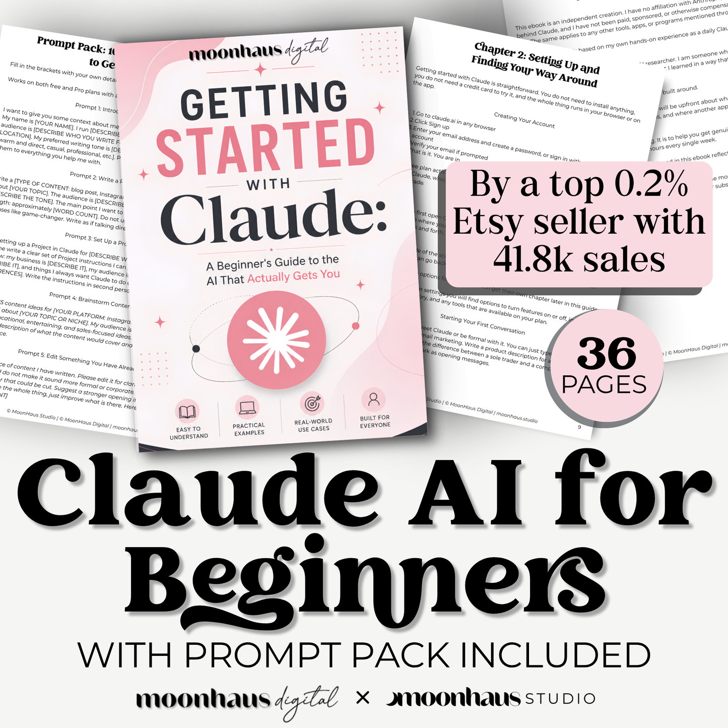 AI for Beginners: Getting Started with Claude | Prompt Guide | ChatGPT Digital Ebook