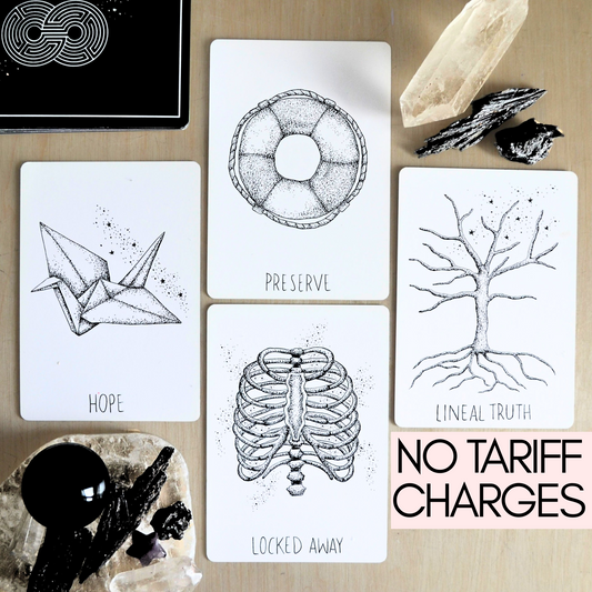 oracle deck: indie oracle cards with guidebook | holographic details | 50 cards