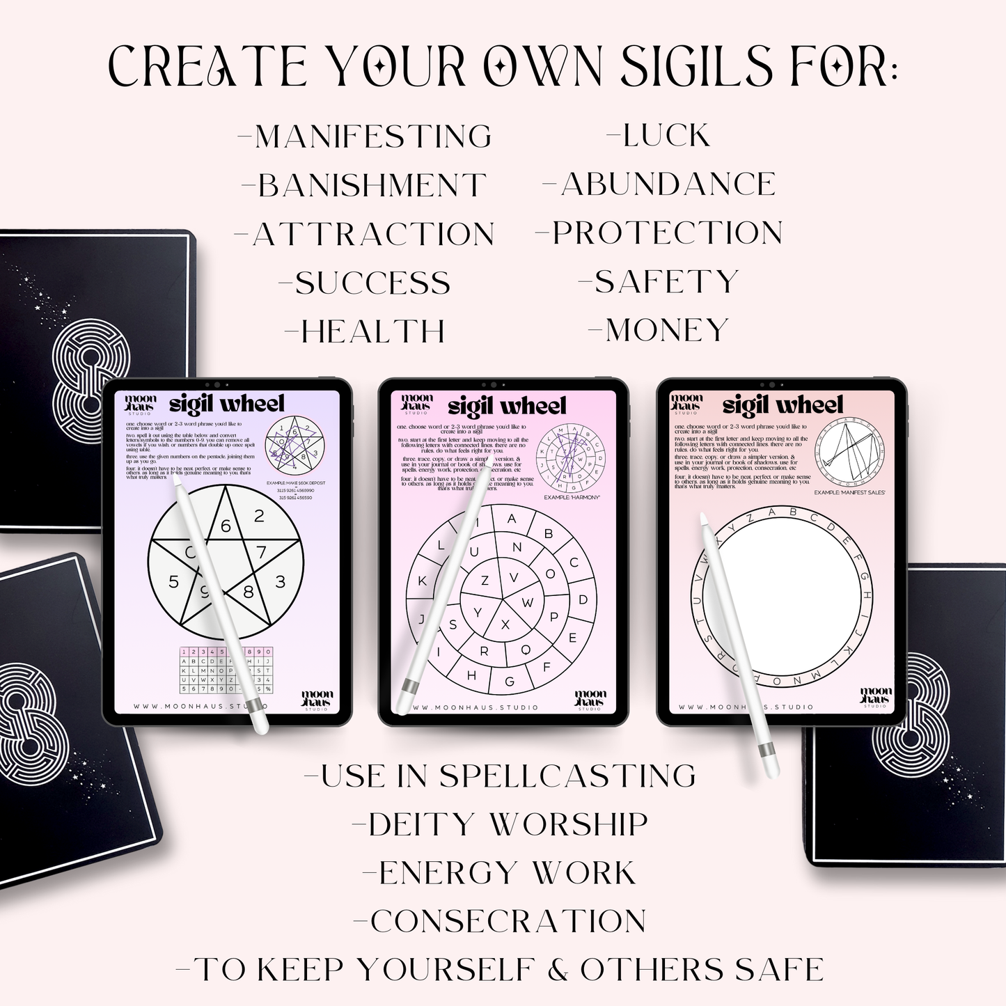 sigil magick: three methods for sigil creation & work sheets PDF for protection, success, luck, manifesting