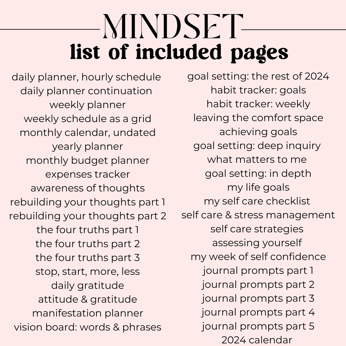mindset shift: 2025 - aesthetic journal for goal setting, manifesting, mental health, daily planners, budgeting PDF | digital printable