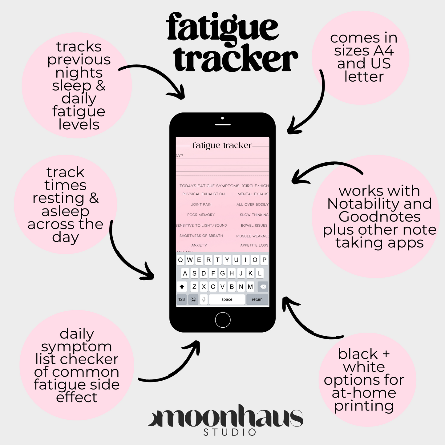 fatigue tracker PDF for chronic pain and illness, fibromyalgia, chronic fatigue syndrome, POTS, CRPS