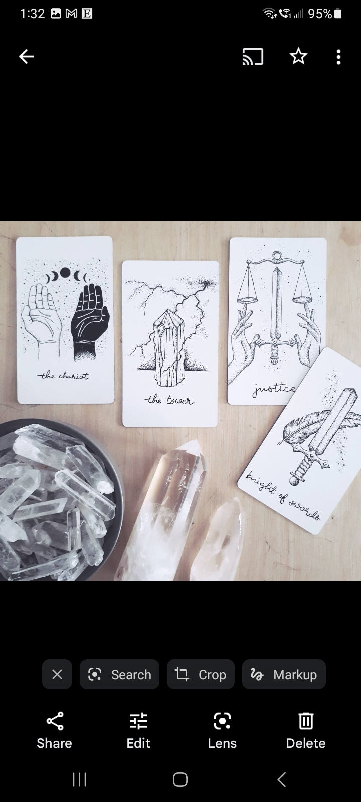 tarot card & oracle deck bundle, indie bundle set: holographic, unique aesthetic | black & white tarot & oracle cards