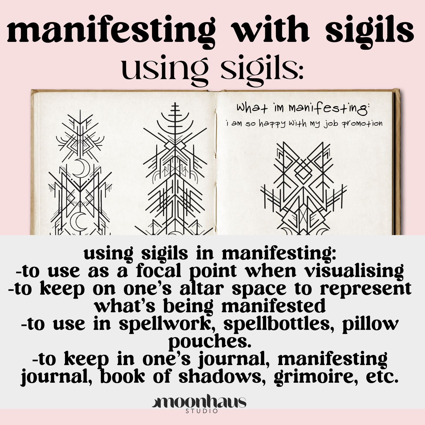 manifestation sigils & 369 manifesting journal: sigil stickers, protection sigil, money manifestation