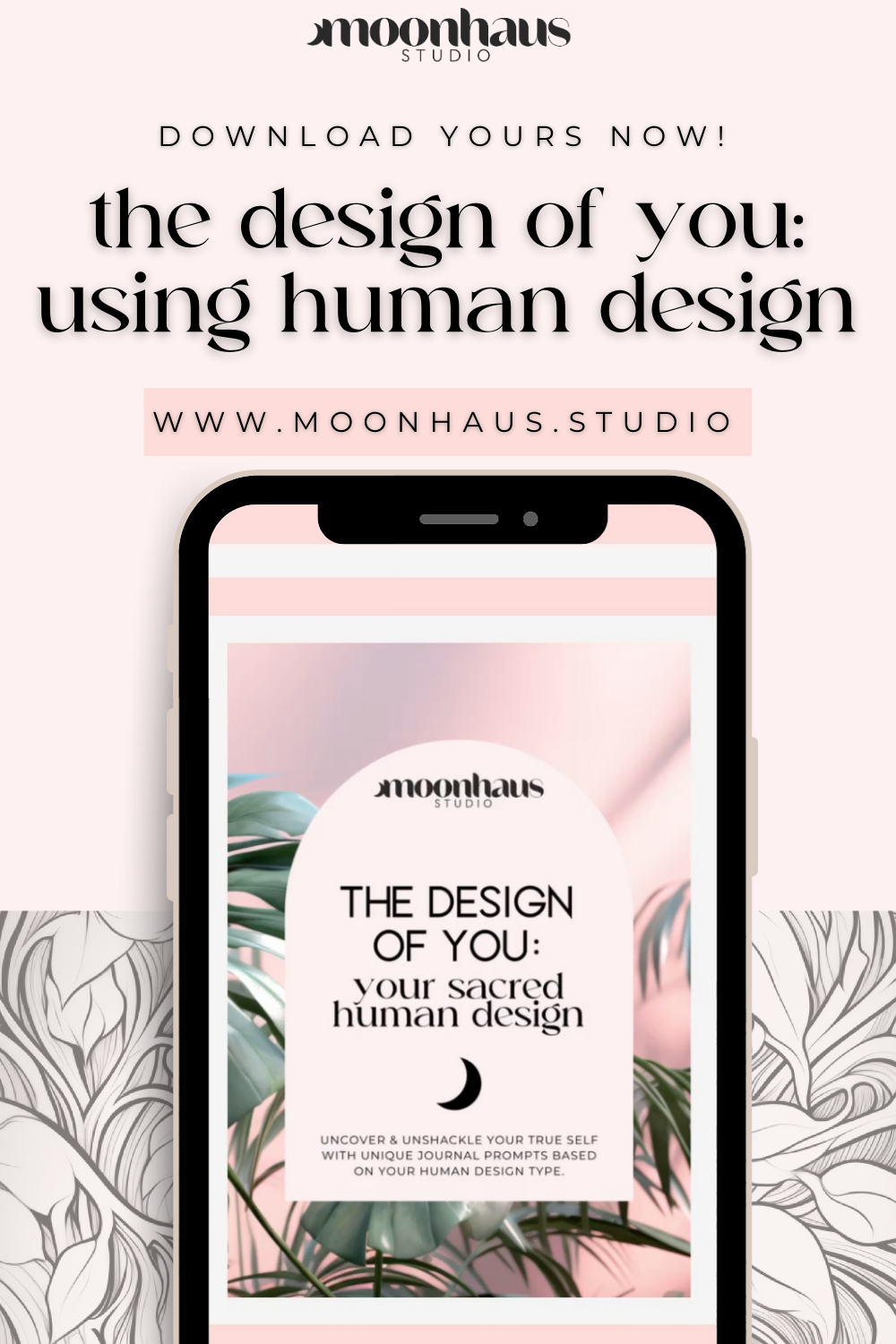human design journal: the design of you, digital & printable