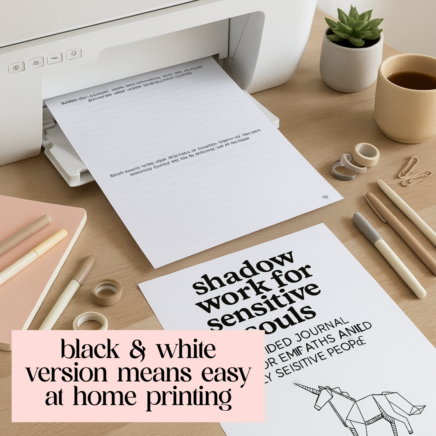 shadow work journal for empaths and highly sensitive people - guidebook, journal and workbook across 60 pages | printable digital PDF | for inner child work and trauma healing