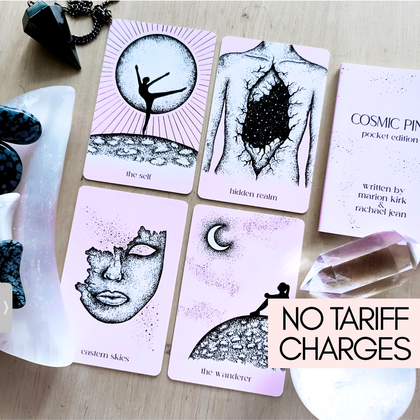 mini tarot cards deck: aesthetic pink divination cards, pocket size tarot readings, booklet with tarot card meanings