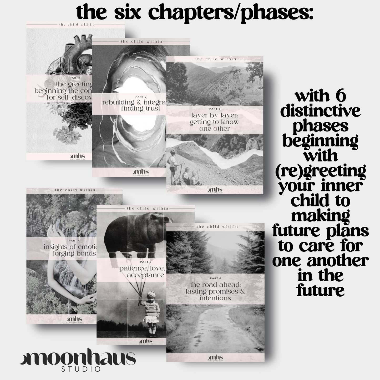 inner child journal: trauma healing, shadow work, guided workbook with digital affirmation cards, therapy tools