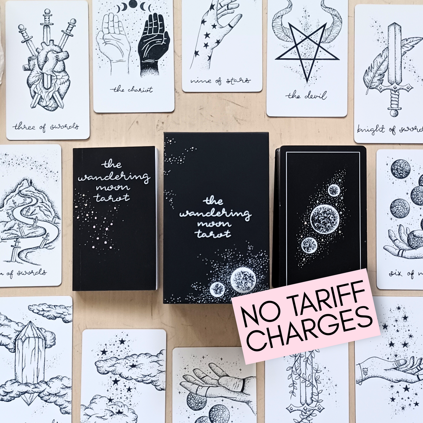 tarot cards: aesthetic tarot deck with guidebook | tarot reading & spreads | holographic & minimalist tarot card art