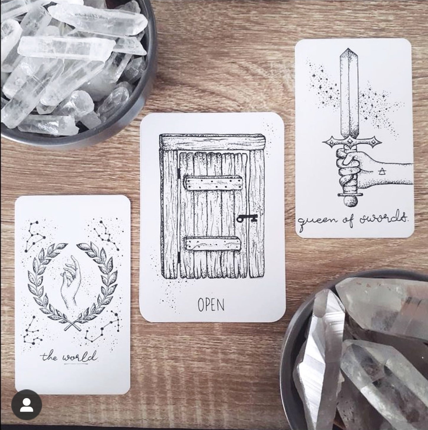 tarot & Oracle deck set of three indie card decks