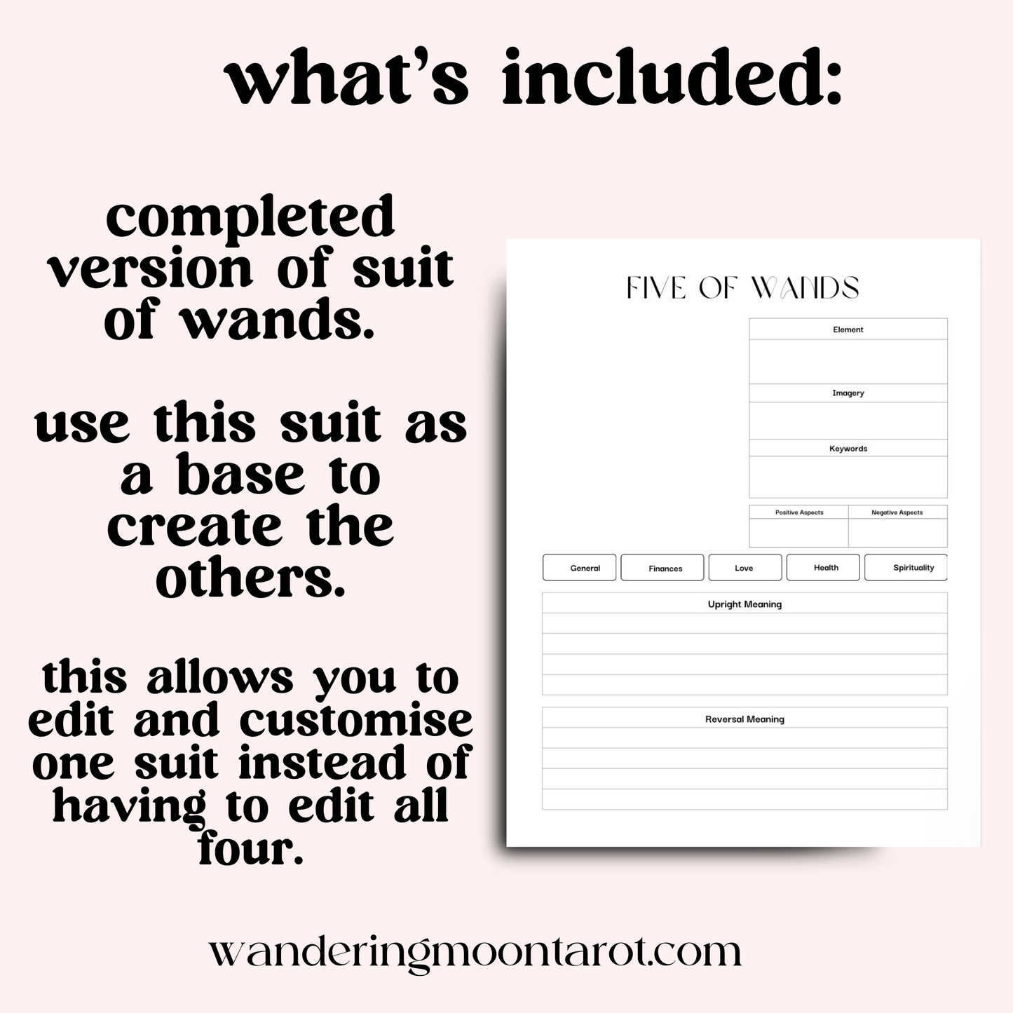 canva template: tarot journal, 47 pages