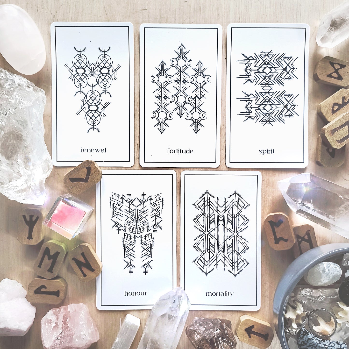 digital rune deck: Shadow Sigils, printable deck with guidebook
