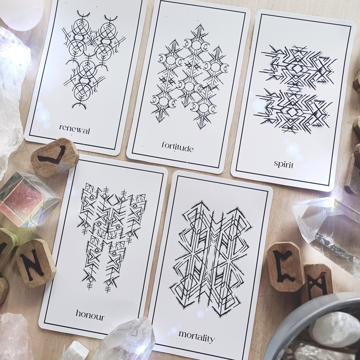 digital rune deck: Shadow Sigils, printable deck with guidebook