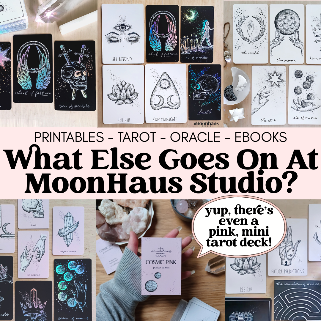 Blank Digital Tarot Cards Templates: DIY Oracle Cards, Affirmation & Divination - Printable Instant Download PDF