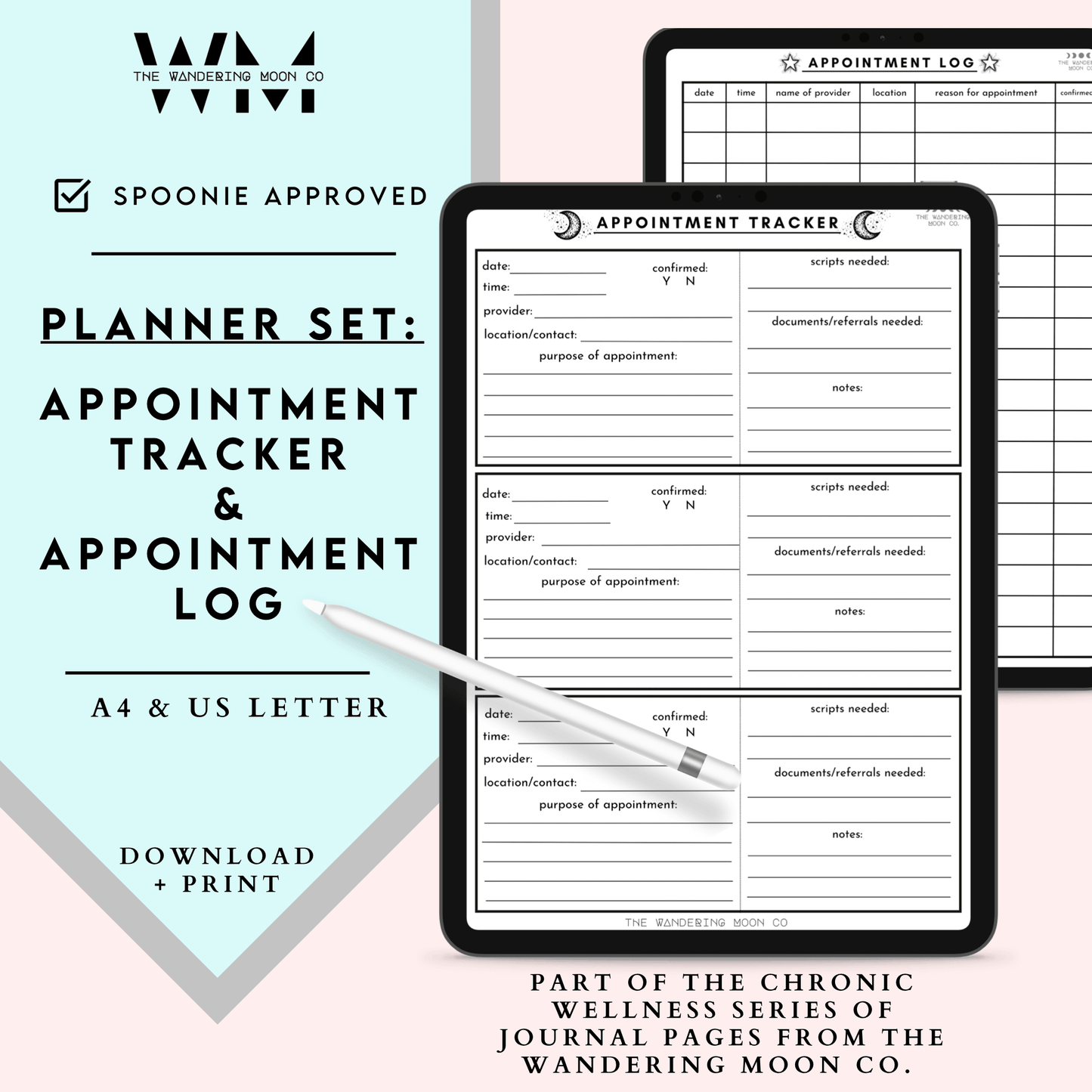 appointment tracker digital download