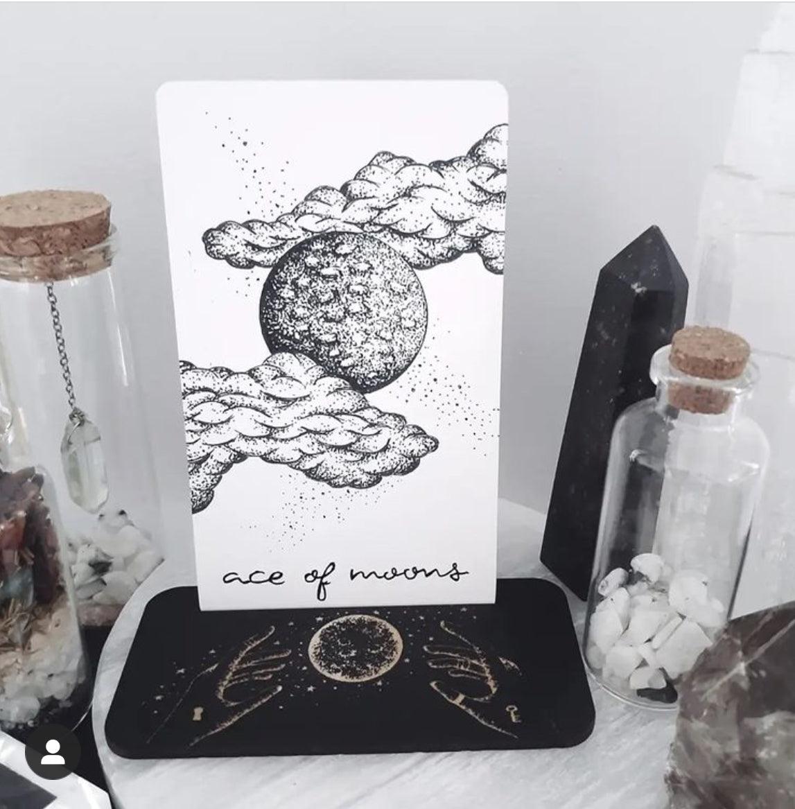 free tarot deck! Wandering Moon Tarot Deck with guidebook Celestial Tarot Cards, Crystal Tarot Card Deck, Indie Tarot Deck, Beginner Tarot Deck, Tarot Deck with Guide - The Wandering Moon Co.