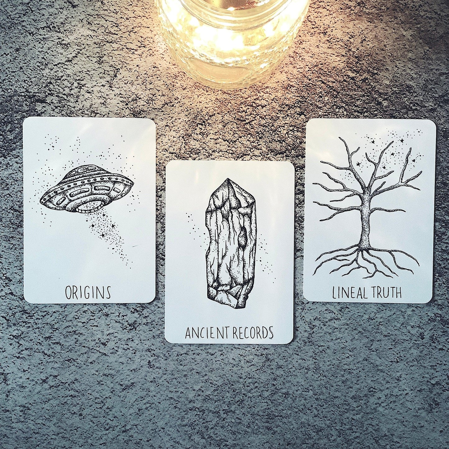 free tarot deck: wandering soul oracle, holographic illustrated aesthetic oracle cards - The Wandering Moon Co.