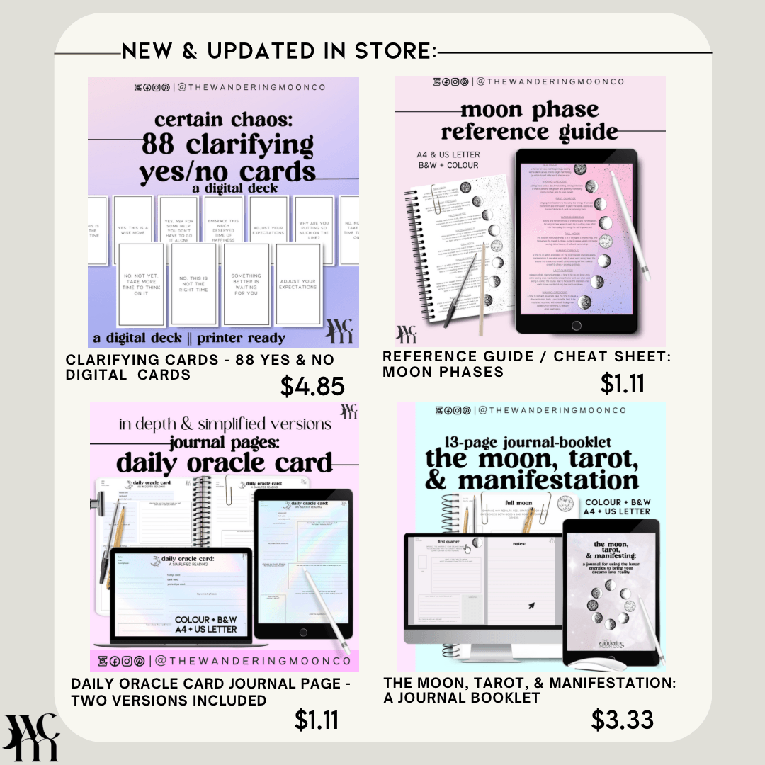 manifesting moon: 13-page booklet for digital download - The Wandering Moon Co.