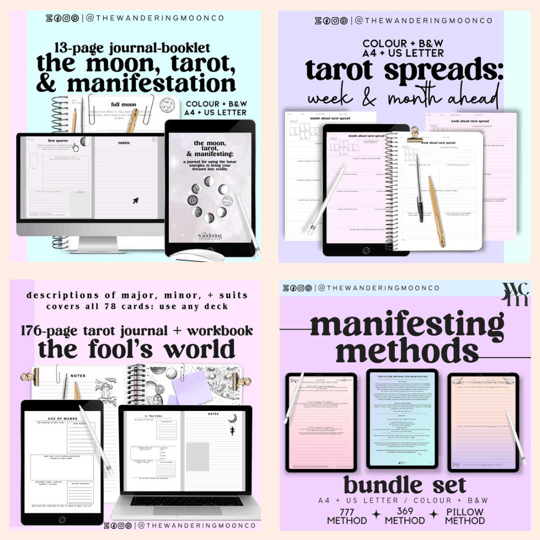 manifesting moon: 13-page booklet for digital download - The Wandering Moon Co.