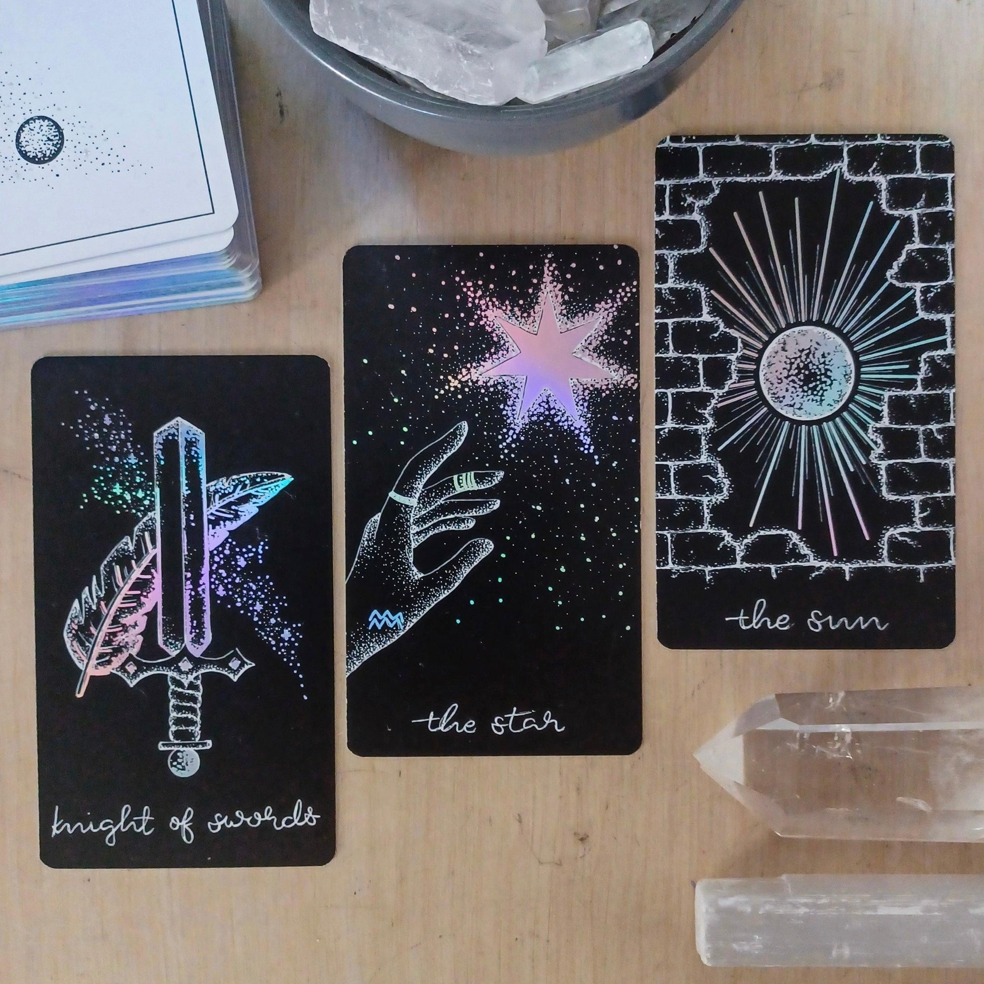 midnight sky & wandering moon tarot: aesthetic indie tarot deck bundle set - The Wandering Moon Co.