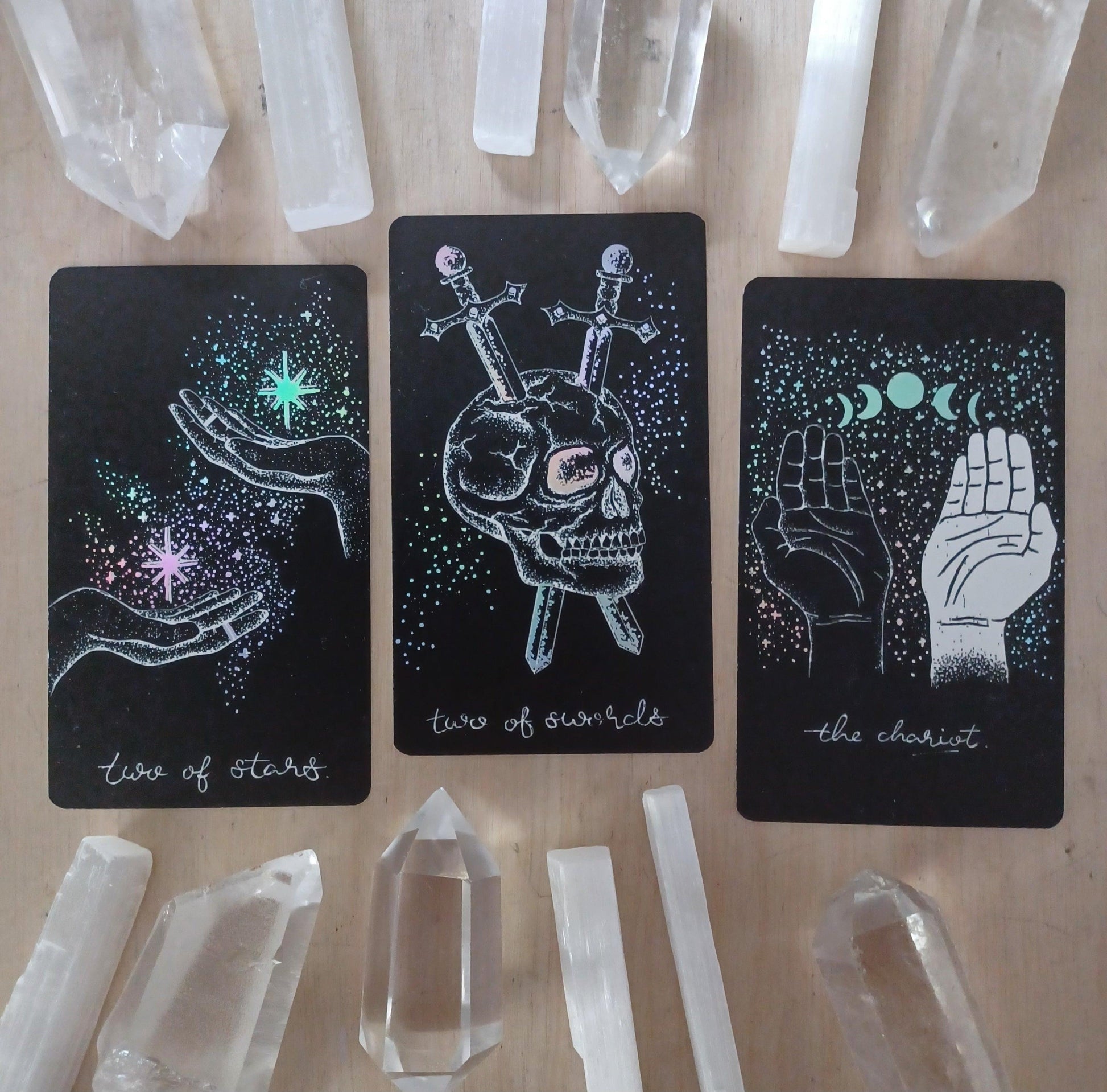 midnight sky & wandering moon tarot: aesthetic indie tarot deck bundle set - The Wandering Moon Co.