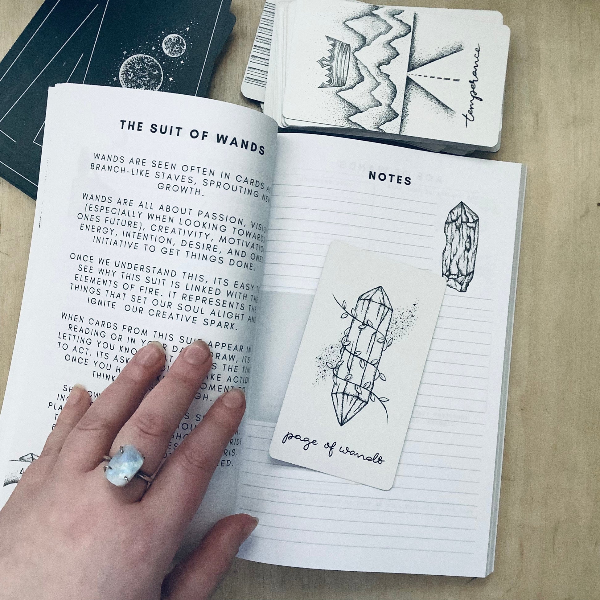 tarot booklet journal: the fool’s world - tarot guidebook with free gifts - The Wandering Moon Co.