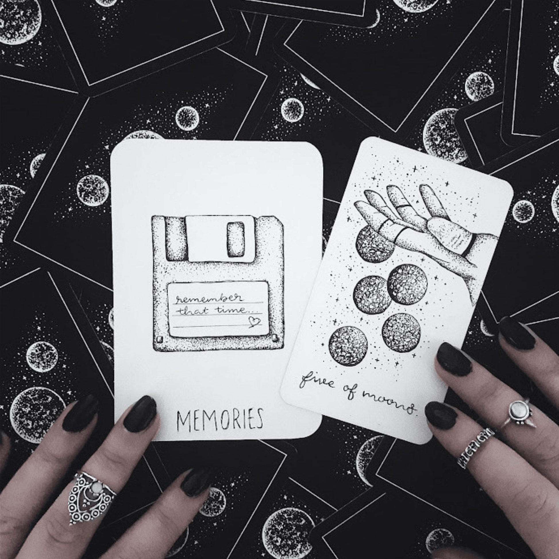 the wandering soul oracle with guidebook | indie oracle tarot card deck |oracle card reading | hand illustrated oracle cards - The Wandering Moon Co.