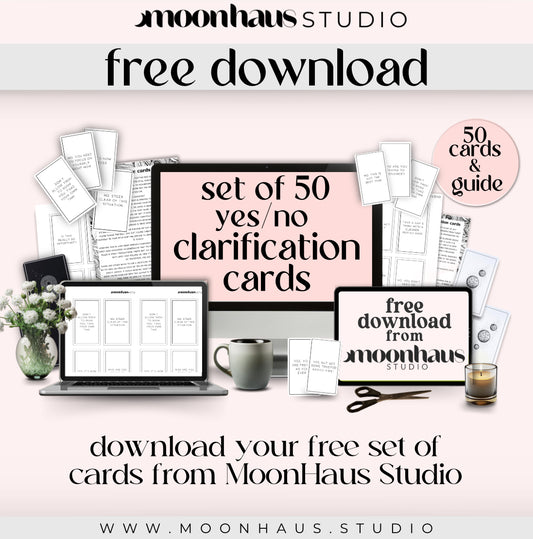 free yes/no clarification cards | printable | use with tarot readings |