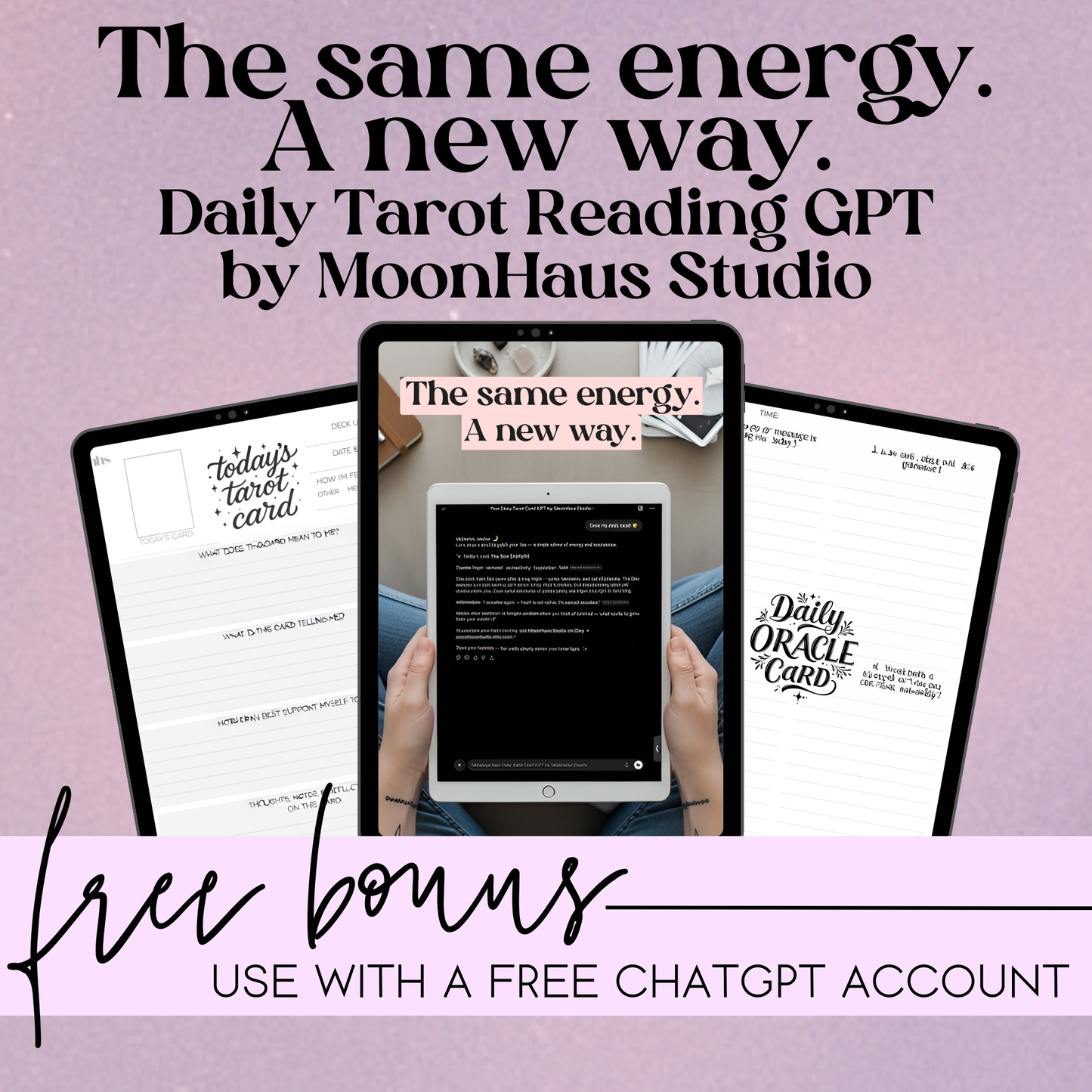 Tarot Card Spread Daily Reading Journal Pages: Week and Month Ahead Tarot Spread, Digital Printable PDF, Tarot Workbook, Shadow Card