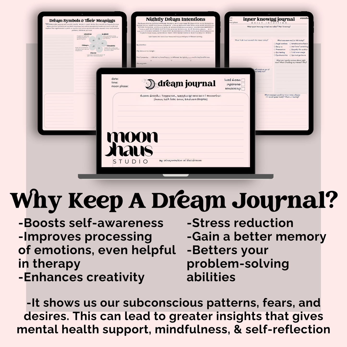 Dream Journal PDF for Recording, Interpreting & Tracking Dreams