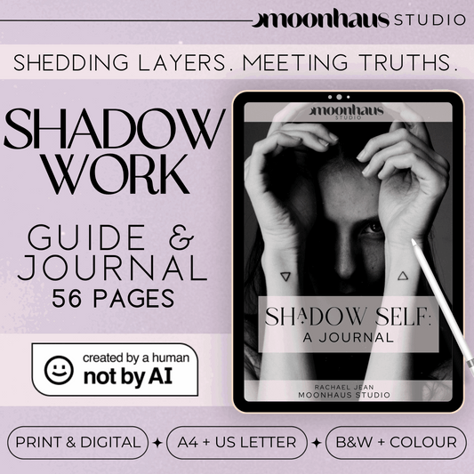 shadow work guided journal, printable and digital, instant download, Shadow Self, self paced journal 