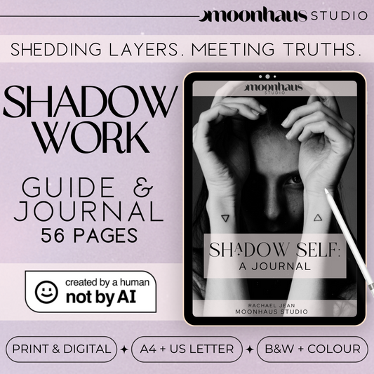 shadow work guided journal, printable and digital, instant download, Shadow Self, self paced journal 