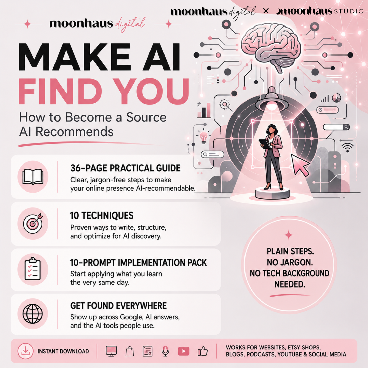 Make AI Find You Ebook | AI Visibility | Digital Learning Guide | Blog & Small Business Online