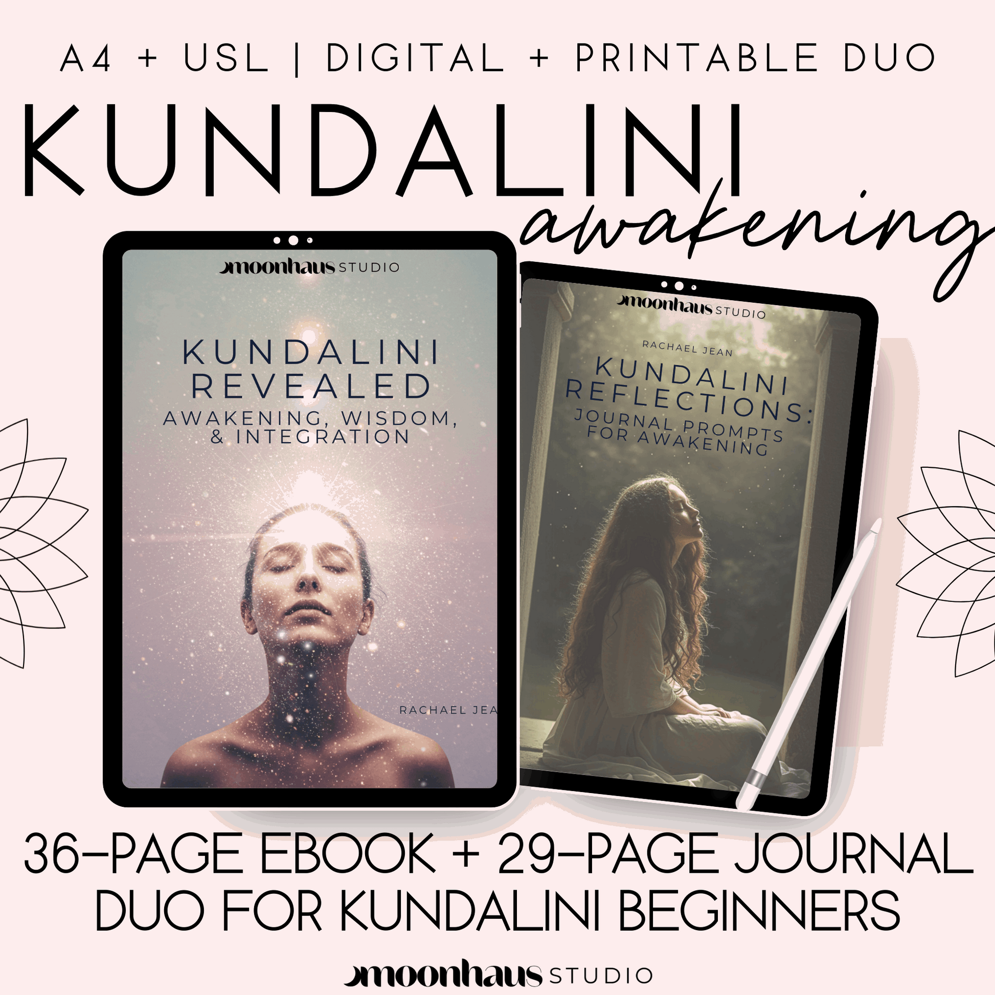 Kundalini Awakening: a journal & workbook set | PDF Printable Digital | Instant Download