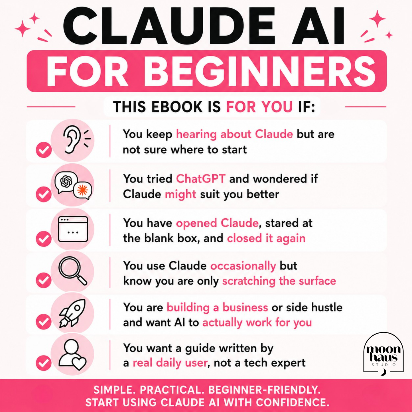 AI for Beginners: Getting Started with Claude | Prompt Guide | ChatGPT Digital Ebook
