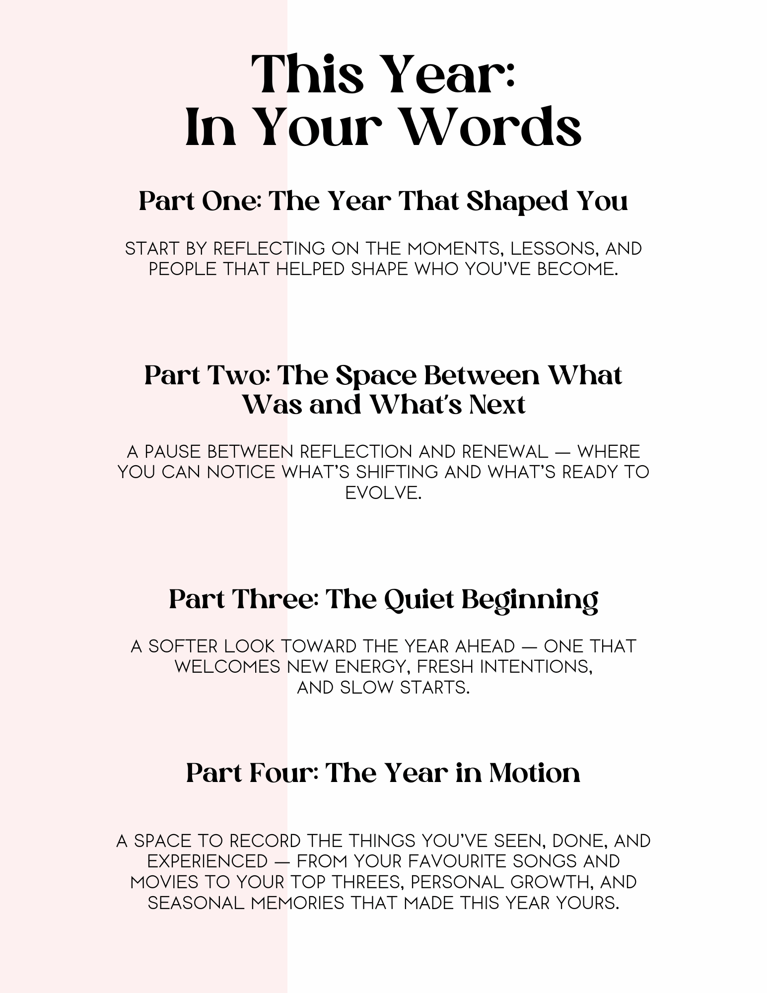 Your Year In Review: A Reflective Journal, 46 Pages PDF with Bonus