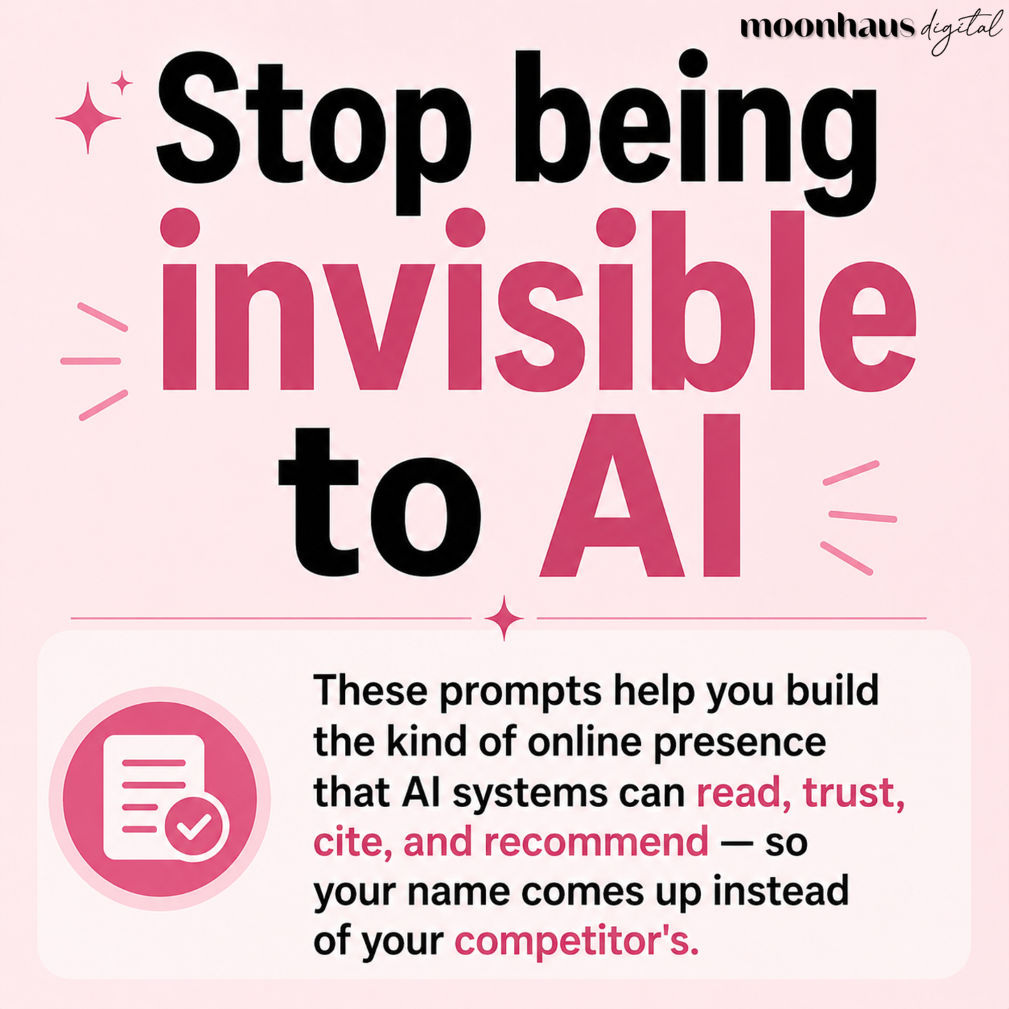 AI Visibility Prompts | Get Found by ChatGPT, Claude, AI tools | Prompt Pack for Small Business, Blogs, Websites, Etsy Stores