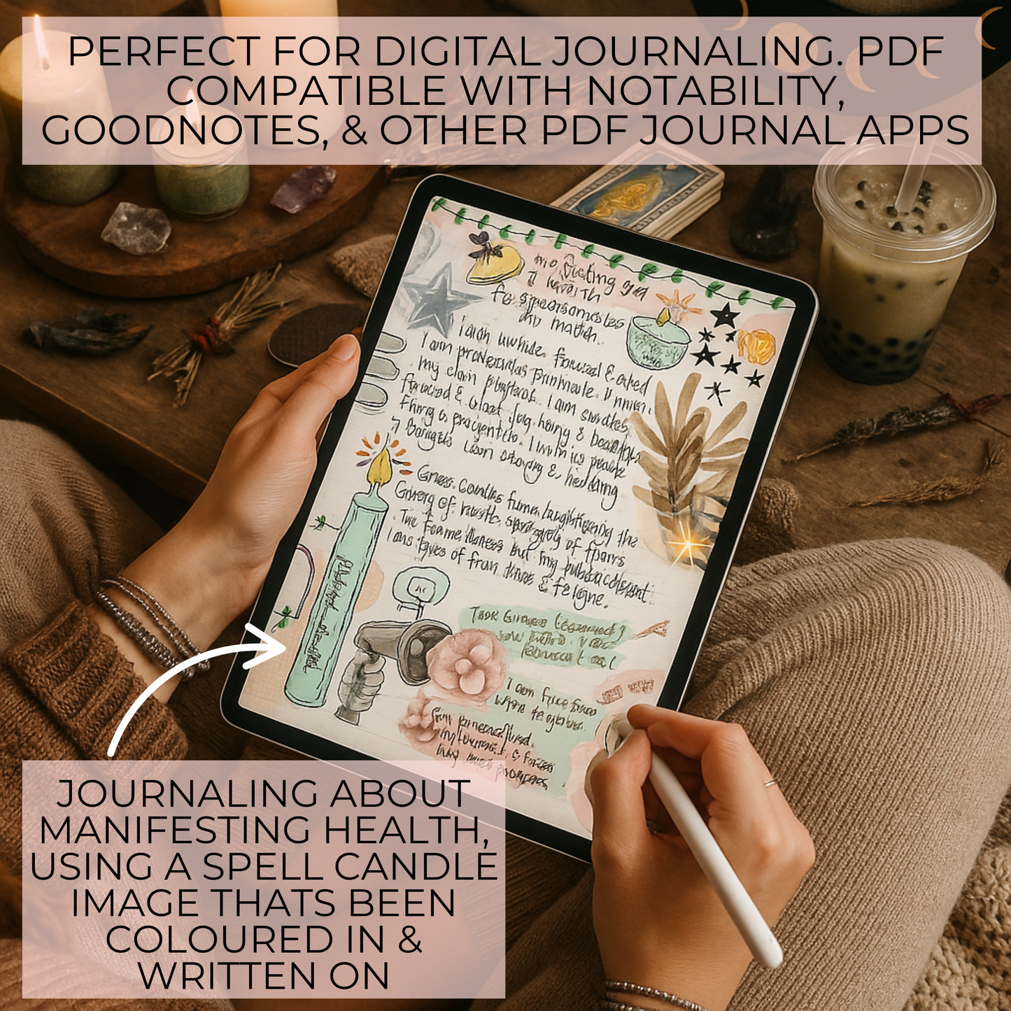 Printable Manifestation Candles: Ritual Spellwork PDF (Digital Download)