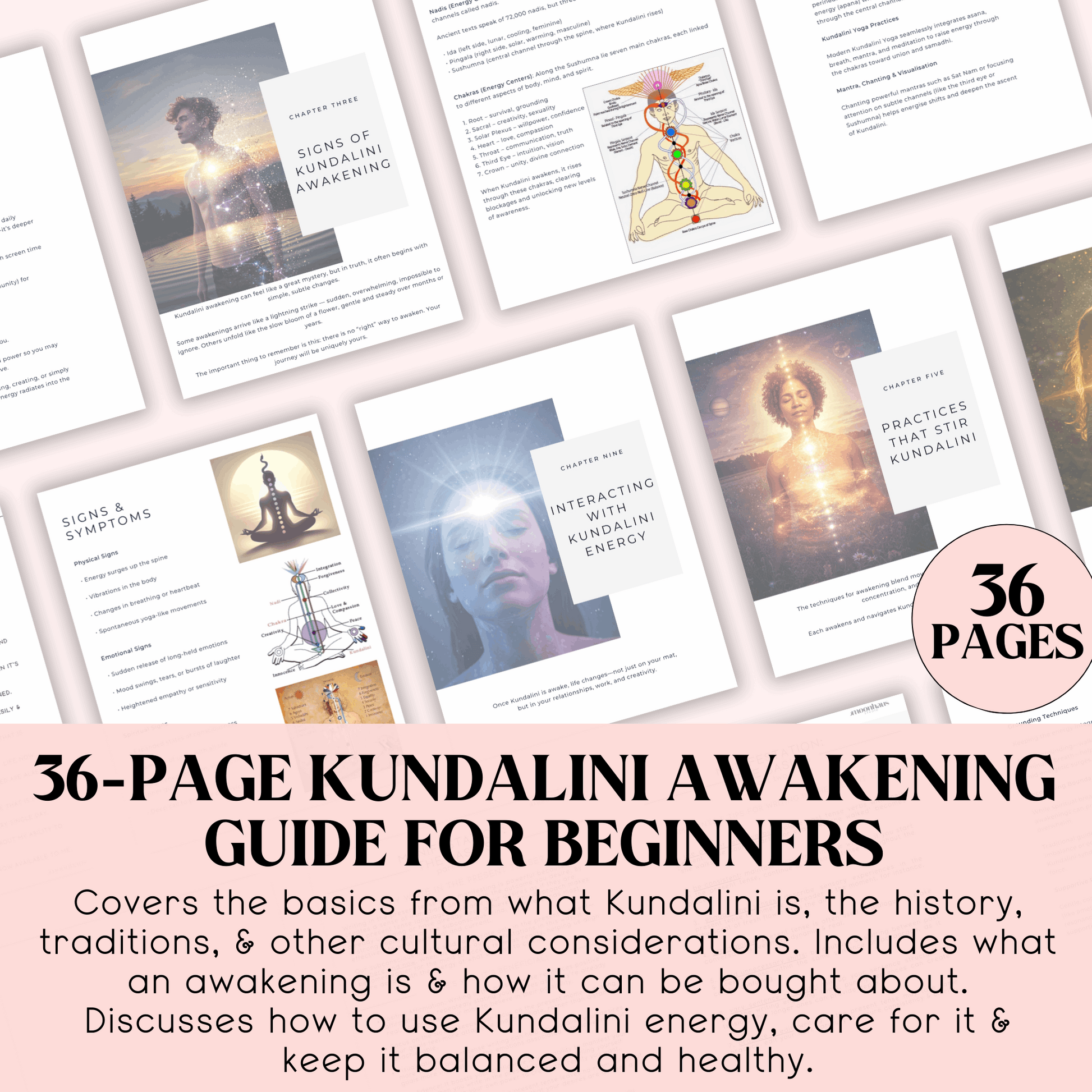 Kundalini Awakening: a journal & workbook set | PDF Printable Digital | Instant Download