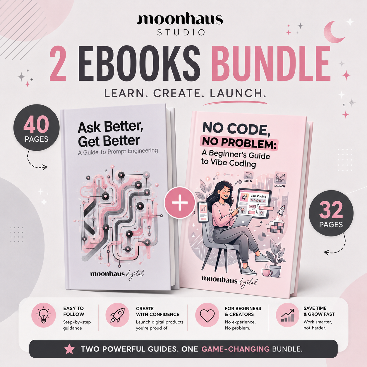 Vibe Coding and Prompt Engineering Ebook Bundle | AI Prompts | ChatGPT Claude Guide | Digital Download