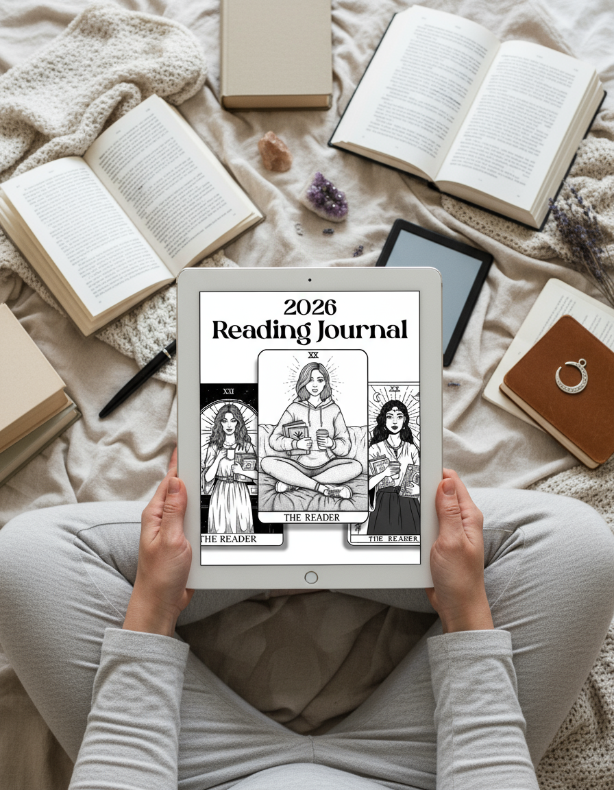 2026 Reading Journal, Diary + Planner | Digital + Printable | 56 pages, A4 + US Letter