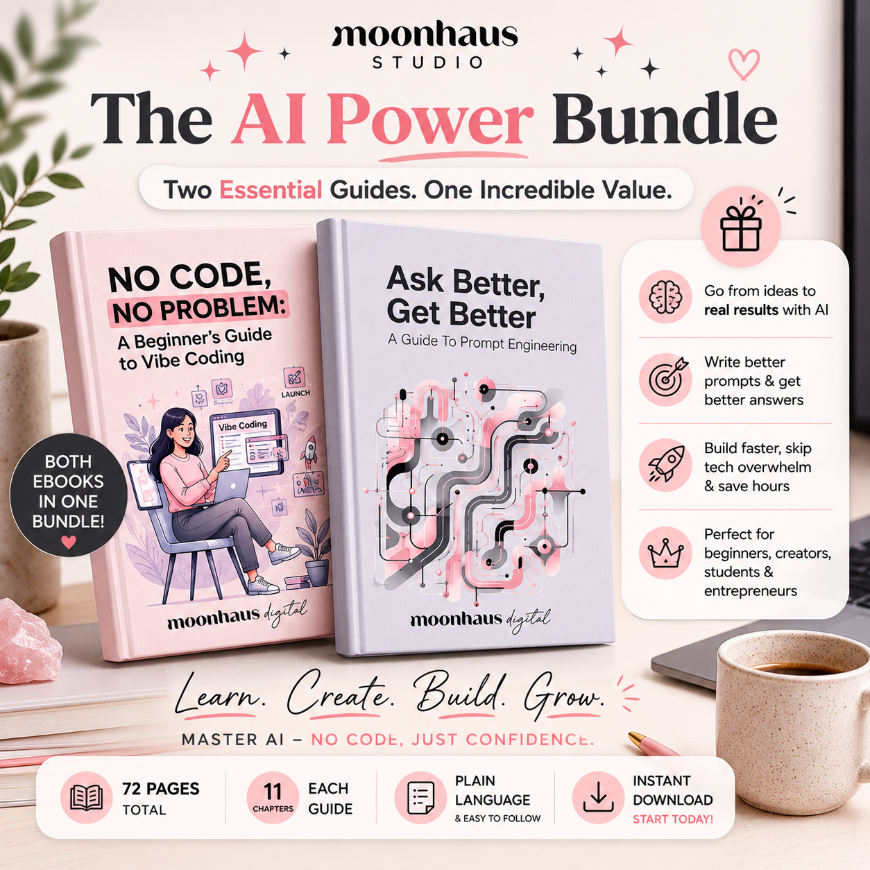 Vibe Coding and Prompt Engineering Ebook Bundle | AI Prompts | ChatGPT Claude Guide | Digital Download
