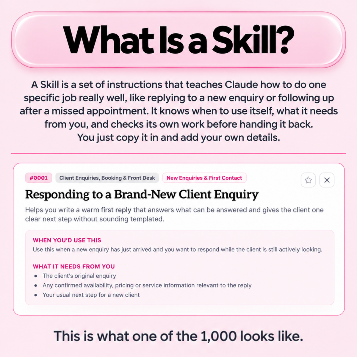 1000 Claude Skills: Hairdressers, Hair Stylists, Salon Owners | Small Business AI Skill Prompt Pack for Claude, ChatGPT