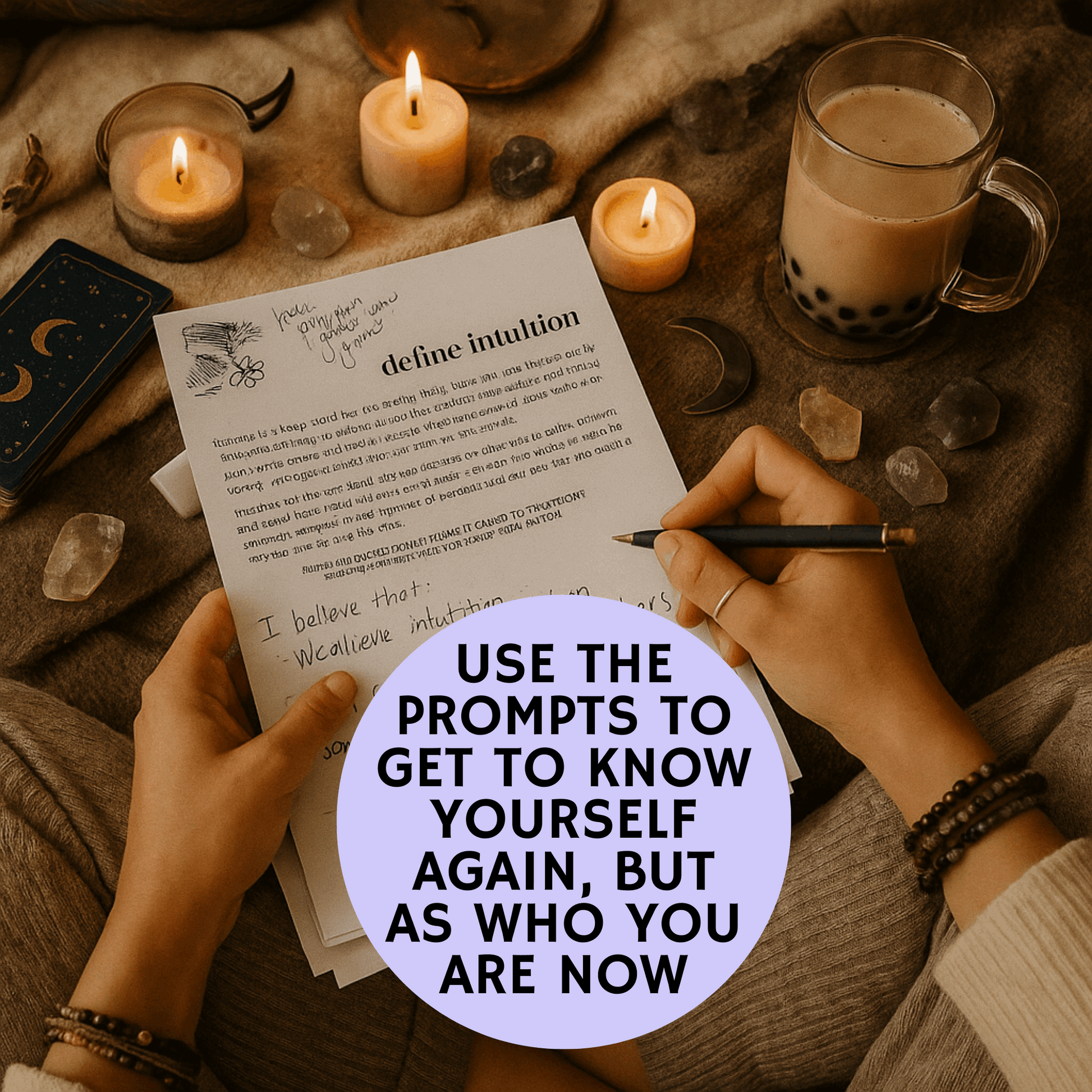 Intuition Journal & Workbook for Spiritual Development, Divination (Digital Download Printable)